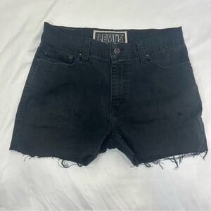 Levi's 501  Black Denim Women's Cut Off Shorts